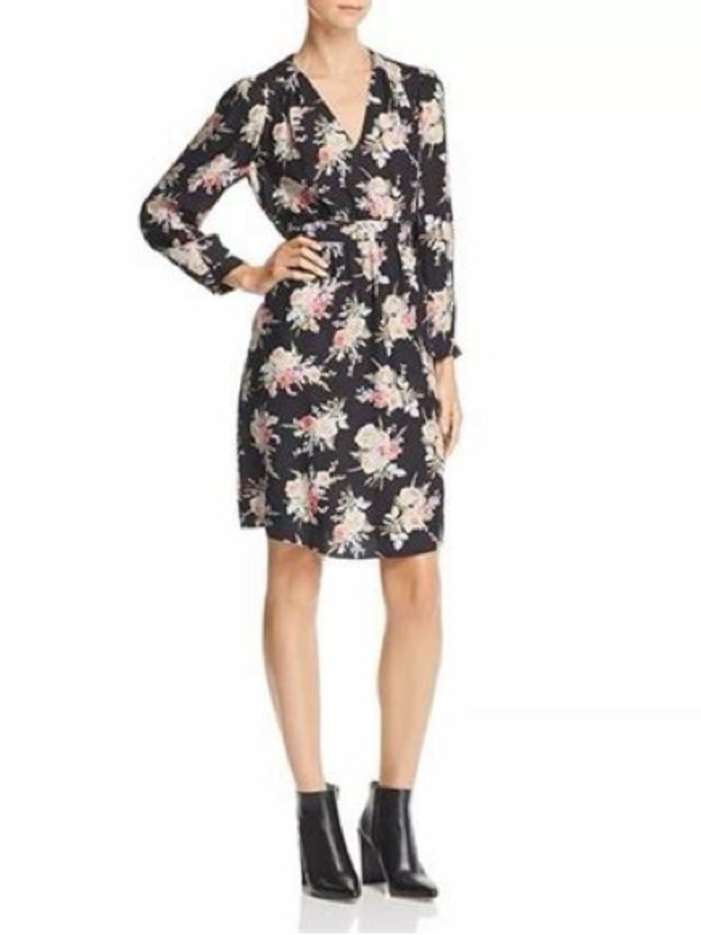 Rebecca Taylor Bouquet silk wrap dress